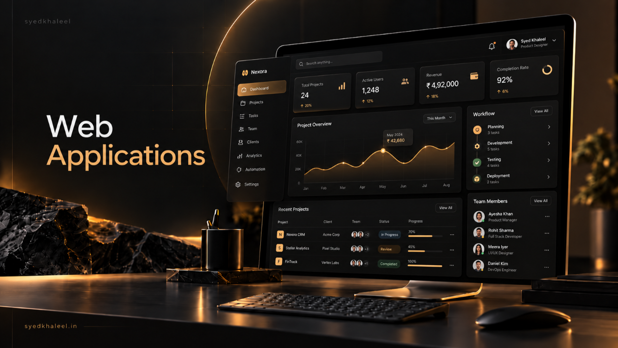 Custom web application and client portal dashboard development